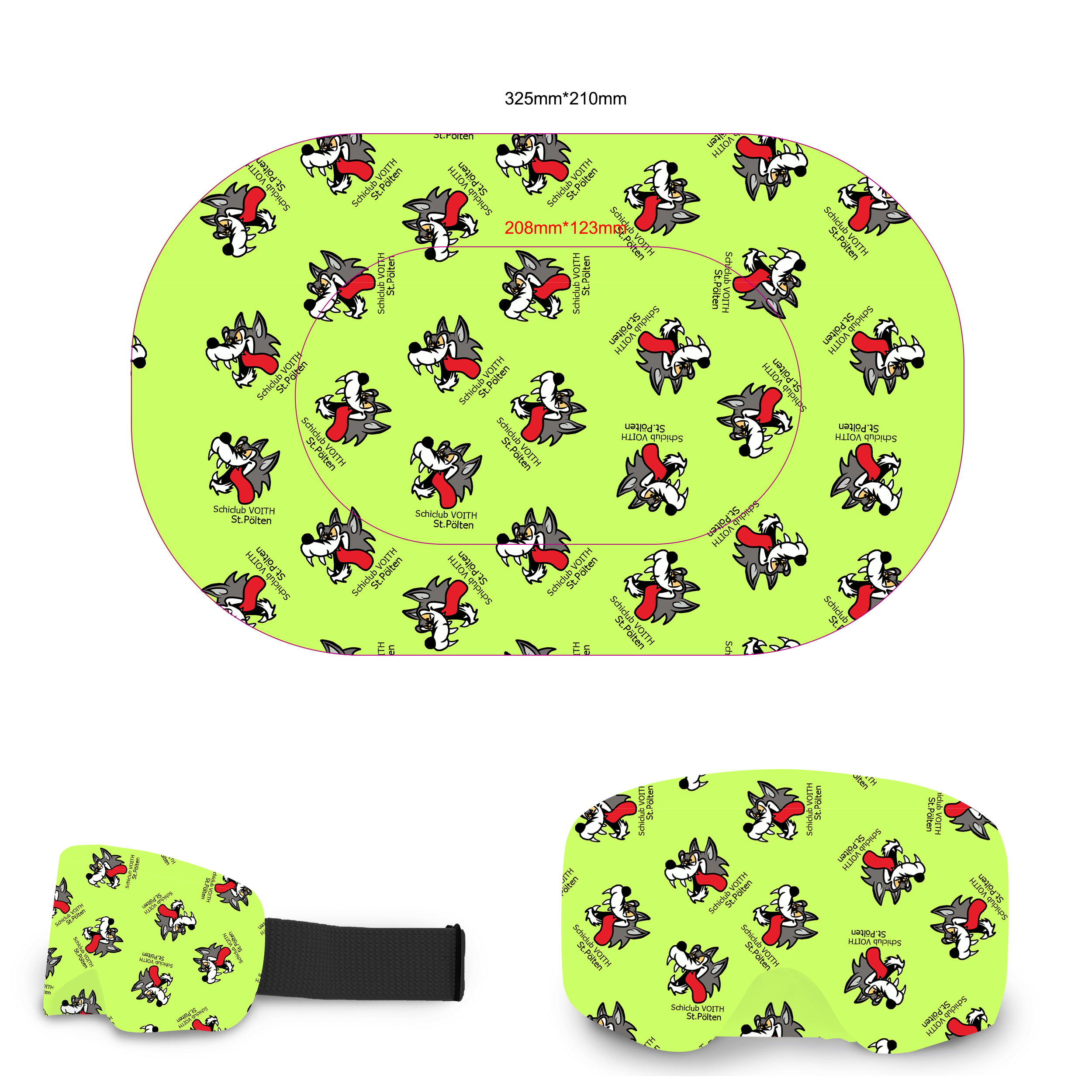 Copri maschera da sci personalizzata | Copri maschera da sci con logo