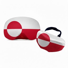 Custom Ski Goggle Cover with Greenland Flags